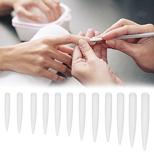 120PCS Extra Long Stiletto Nail Tips - Full Cover Artificial False Nails for DIY Nail Art & Salon (10 Sizes, Natural Color) | Perfect for Acrylic Extensions, Manicures & Special Occasions