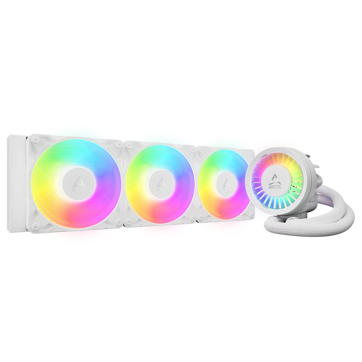 Arctic Liquid Freezer III PRO 360 A-RGB AIO CPU Liquid Cooler - White | High-Performance Cooling for Gaming PCs & Workstations | Perfect for Overclocking & Silent Operation