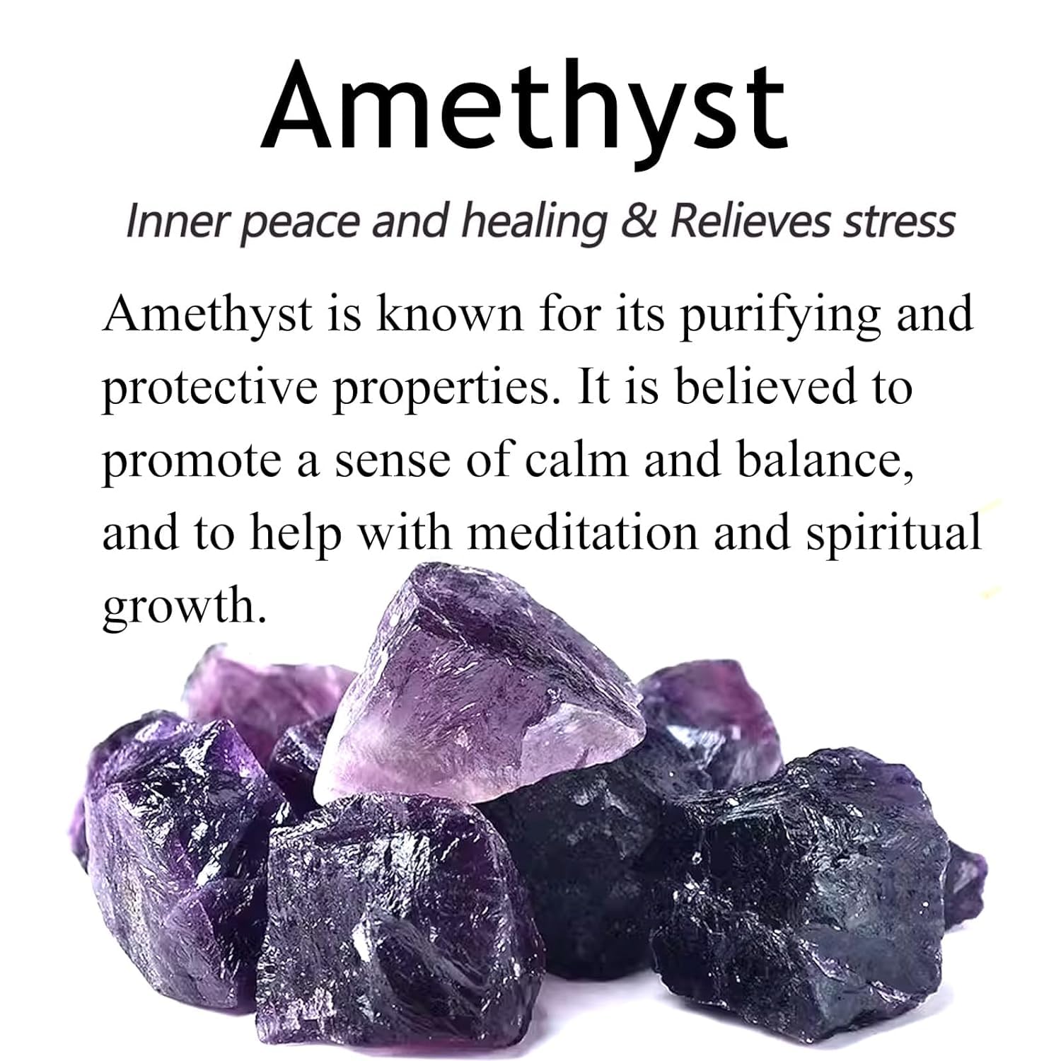 Natural Amethyst Crystal Bracelet for Men - Healing Stone Bracelet for Stress Relief, Handmade Lava Bead Essential Oil Diffuser | Mens Birthday & Valentines Gift Idea for Meditation, Yoga & Spiritual Wellness