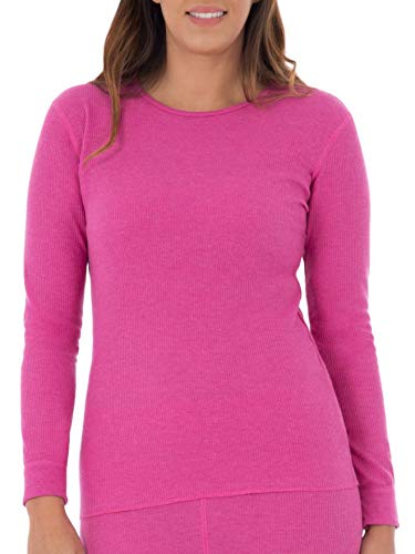 Fruit of the Loom Women's Waffle Thermal Crew Top - Soft Long Sleeve Thermal Shirt for Women, Warm Winter Base Layer, Perfect for Layering Under Sweaters & Outdoor Activities