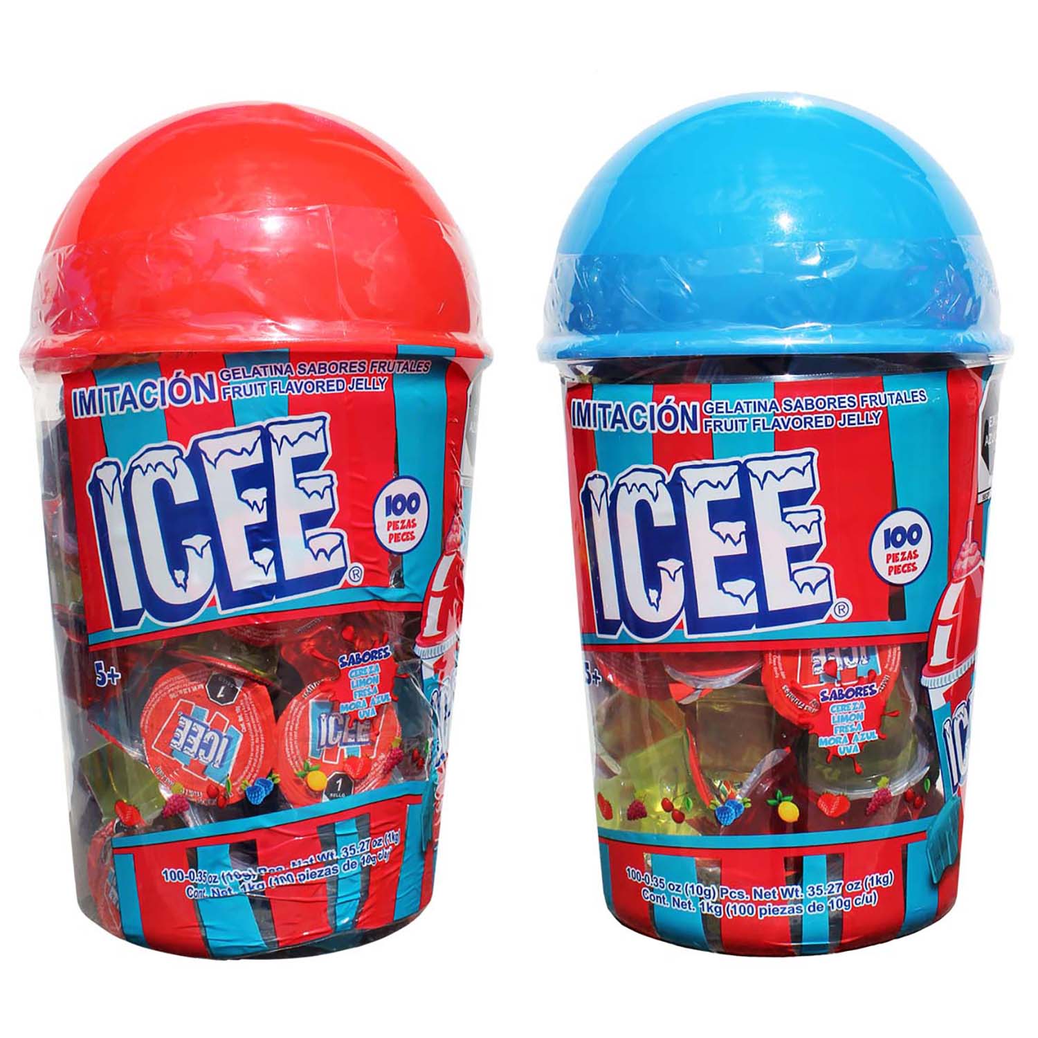 Icee Fruit Jelly Jar | 100 Count Assorted Flavors | Bulk Candy for Parties, Movie Nights & Snacking