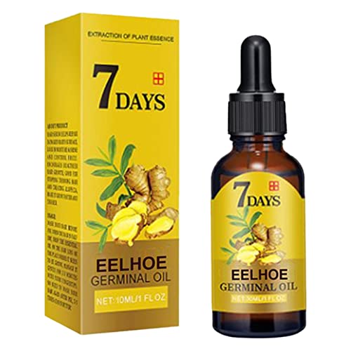 Ginger Germinal Oil & Biotin Hair Growth Serum - Natural Ginger Essential Oil for Hair Loss Treatment & Thinning Hair - Stimulates Hair Regrowth for Men & Women - Perfect for Daily Scalp Massage & Hair Care Routine