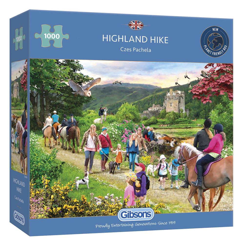 Gibsons 1000 Piece Jigsaw Puzzle - Highland Hike Landscape Scenery | Challenging Adult Puzzle for Relaxation & Home Decor | Perfect Gift for Puzzle Lovers & Nature Enthusiasts