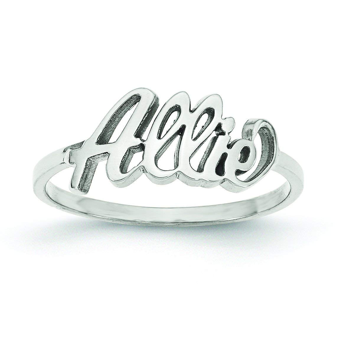 Custom Name Ring Cursive - 10K Gold or 925 Sterling Silver Initial Ring | Personalized Jewelry for Women, Monogrammed Gifts | Perfect for Anniversaries, Birthdays & Special Occasions