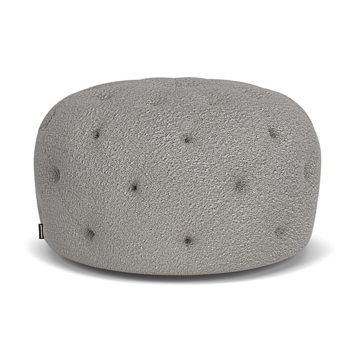 Abby Boucle Ottoman Stool - Soft Velvet Upholstered Footrest, Round Pouf for Living Room, Bedroom & Nursery - Stylish Home Decor Accent Piece for Extra Seating or Coffee Table