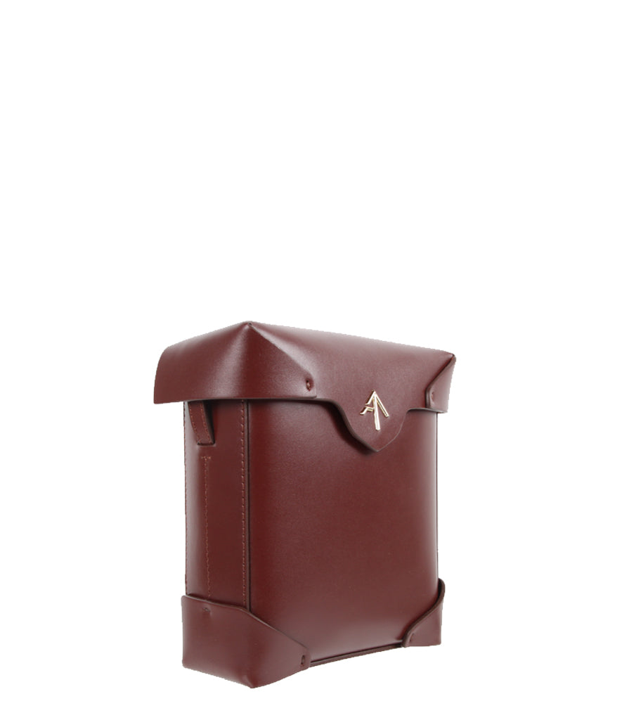 Premium Mini Leather Handbag - Red Brown Crossbody Purse for Women | Fashionable & Compact Everyday Bag for Work, Travel & Date Night