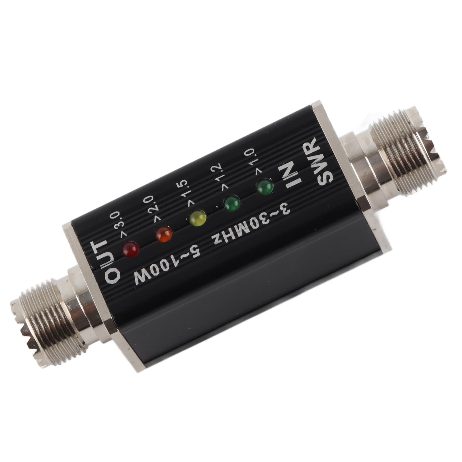 OKJHFD 5-100W Antenna Analyzer - Mini Shortwave LED Indicator Meter for Radio Impedance & Capacitance Measurement - Perfect for Ham Radio, SWL & Field Testing