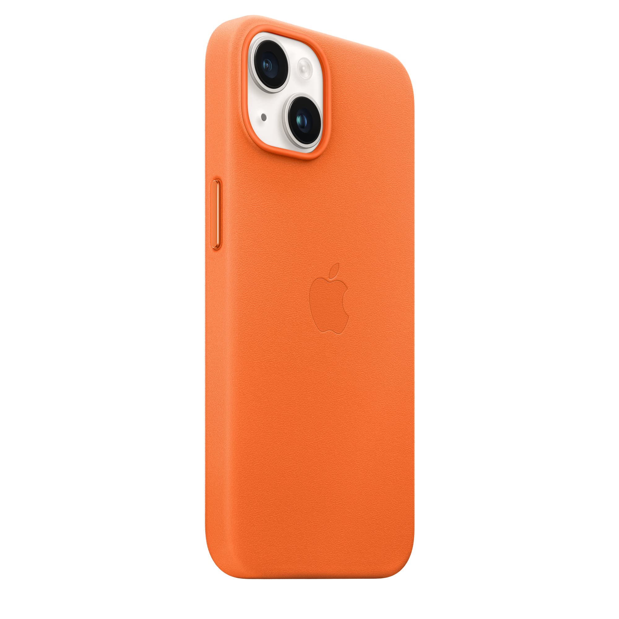 Apple iPhone 14 Plus Leather Case with MagSafe - Premium Orange Leather Protective Cover for iPhone 14 Plus | Perfect for Everyday Use, Travel & Work Protection