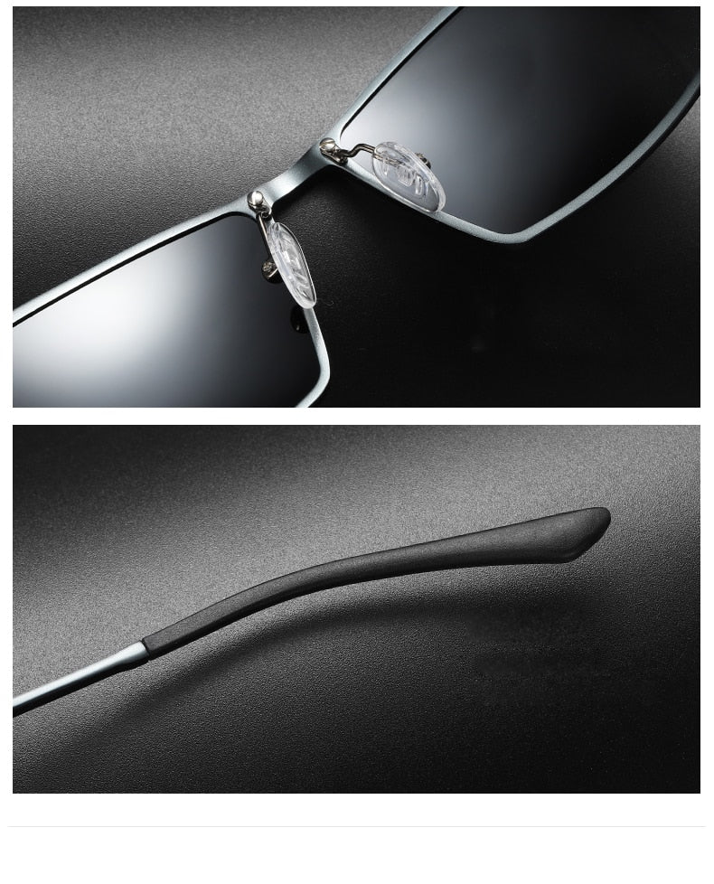 Aidien Unisex Full Rim Aluminum Magnesium Square Reading Glasses & Sunglasses B8676 - Stylish Eyewear for Reading, Outdoor Activities & Fashion Accessories