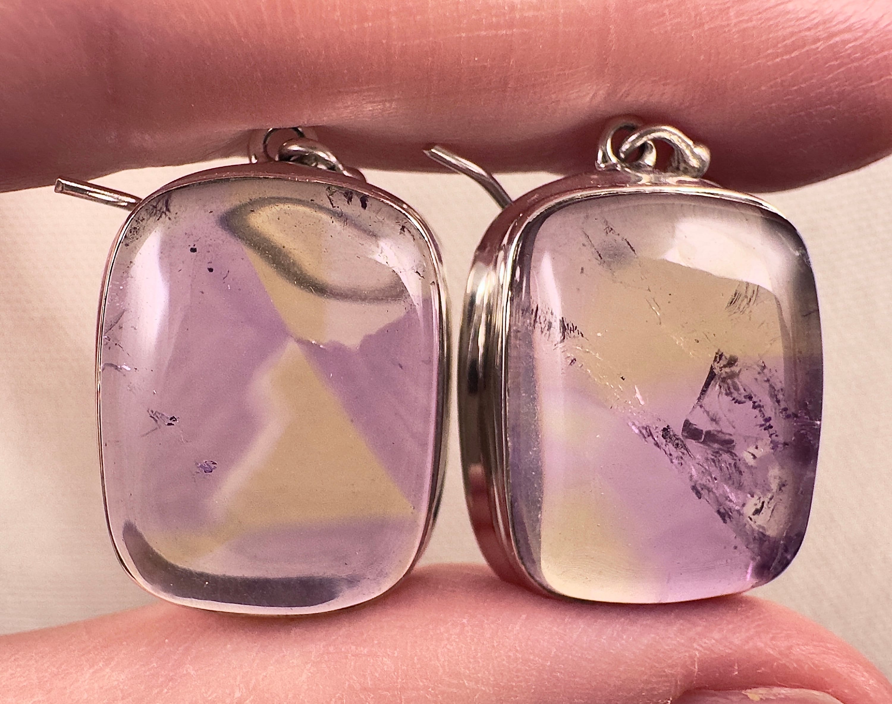 AMETRINE Crystal Dangle Earrings in Silver - Handmade Birthstone Jewelry, Elegant Drop Earrings for Women | Perfect for Gifts, Parties & Special Occasions