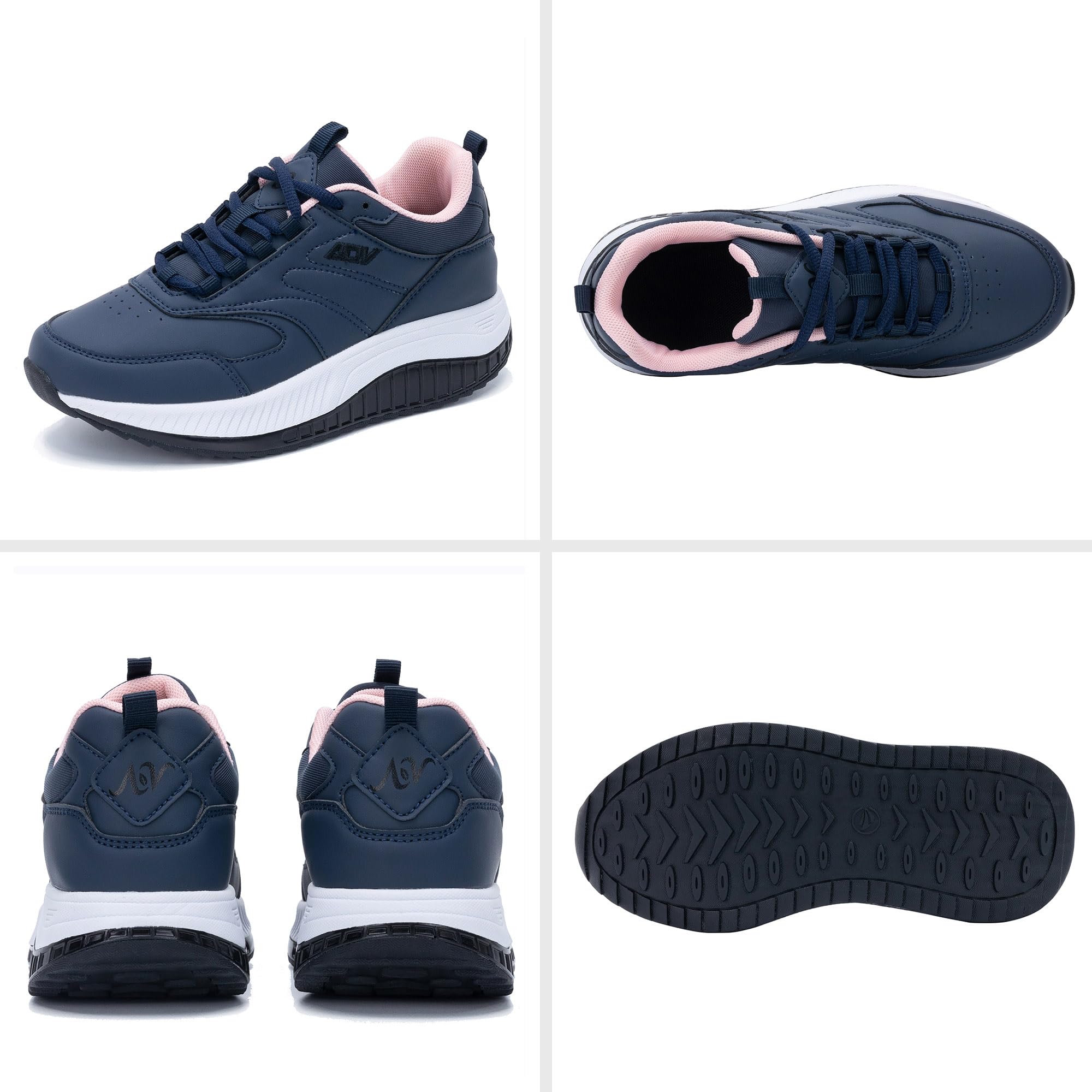 QAUPPE Women's Walking Shoes with Arch Support - Wide Width Plantar Fasciitis Sneakers for Foot Pain Relief - Comfortable Tennis Shoes for Work, Travel & Everyday Wear