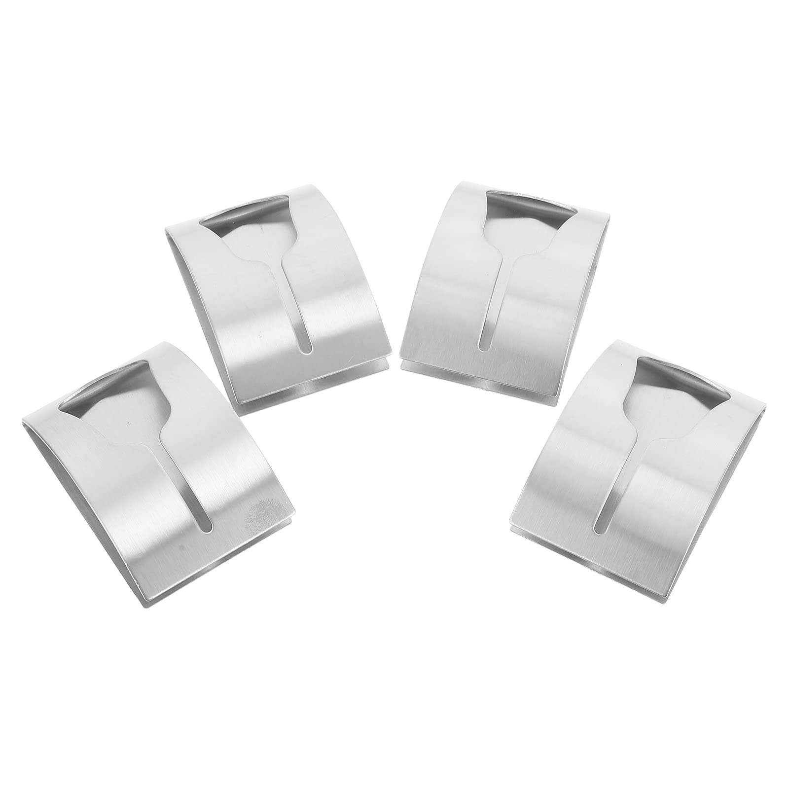Stainless Steel Wall Mounted Towel Rack - 4 Pack Black Metal Towel Hooks for Bathroom, Kitchen & Laundry Room - No Drill Clothes Hanger for Home Decor & Organization