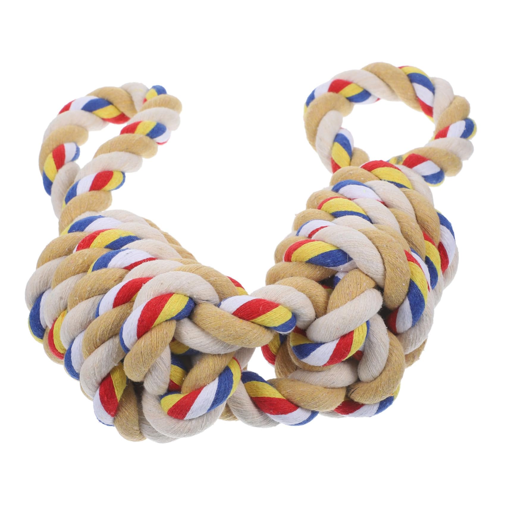 IFANLANDOR Dog Cotton Rope Chew Toy - Large Puppy Chewing Ball for Teeth Cleaning & Exercise | Durable Pet Rope Toy for Aggressive Chewers | Perfect for Fetch, Tug of War & Dental Care Playtime
