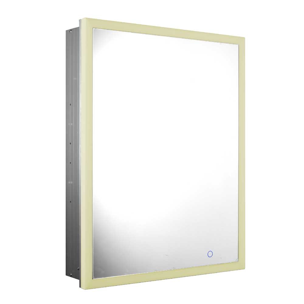 Whitehaus WHLUN7055-IR Aluminum Bathroom Medicine Cabinet with Mirror – Perfect for Bathroom Storage, Vanity Organization & Home Decor