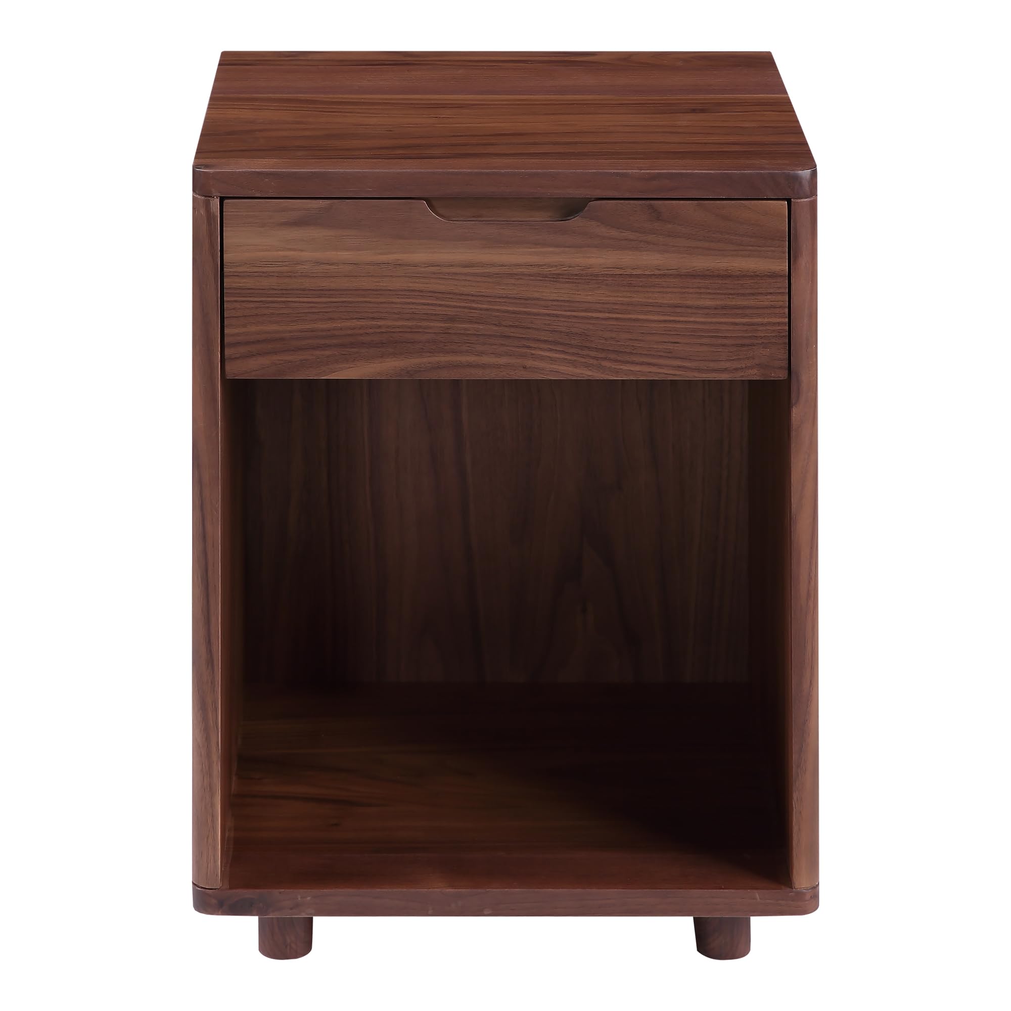 Moe's Home Collection Osamu Nightstand - Modern Bedside Table with Drawer, Wooden Night Stand for Bedroom, Living Room, and Guest Room - Perfect for Storage and Decor