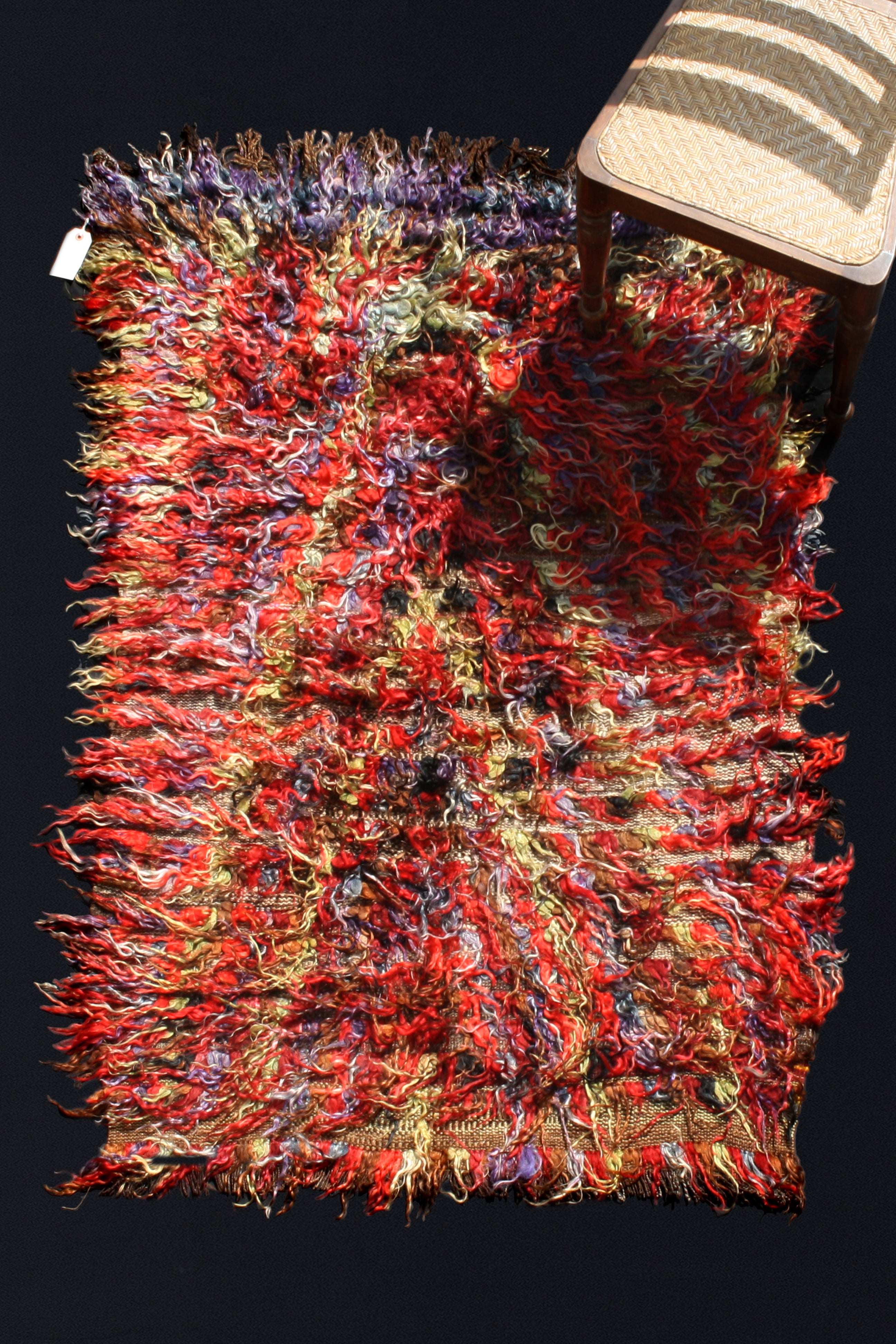 Rainbow Tulu Throw Carpet - Soft Bohemian Area Rug 3'7.5