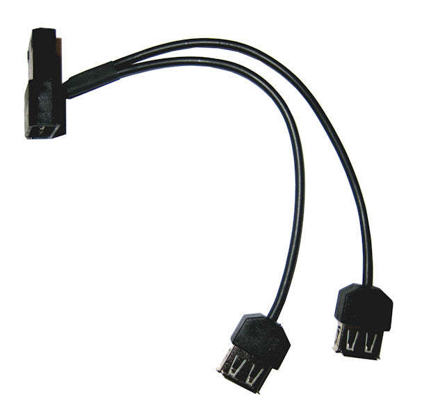 COOLERGUYS 4 Pin Molex to Dual USB 5V Power Adapter Cable - Convert PC Power Supply to USB Charging Ports for Gaming PC, Raspberry Pi, LED Strips & DIY Electronics Projects