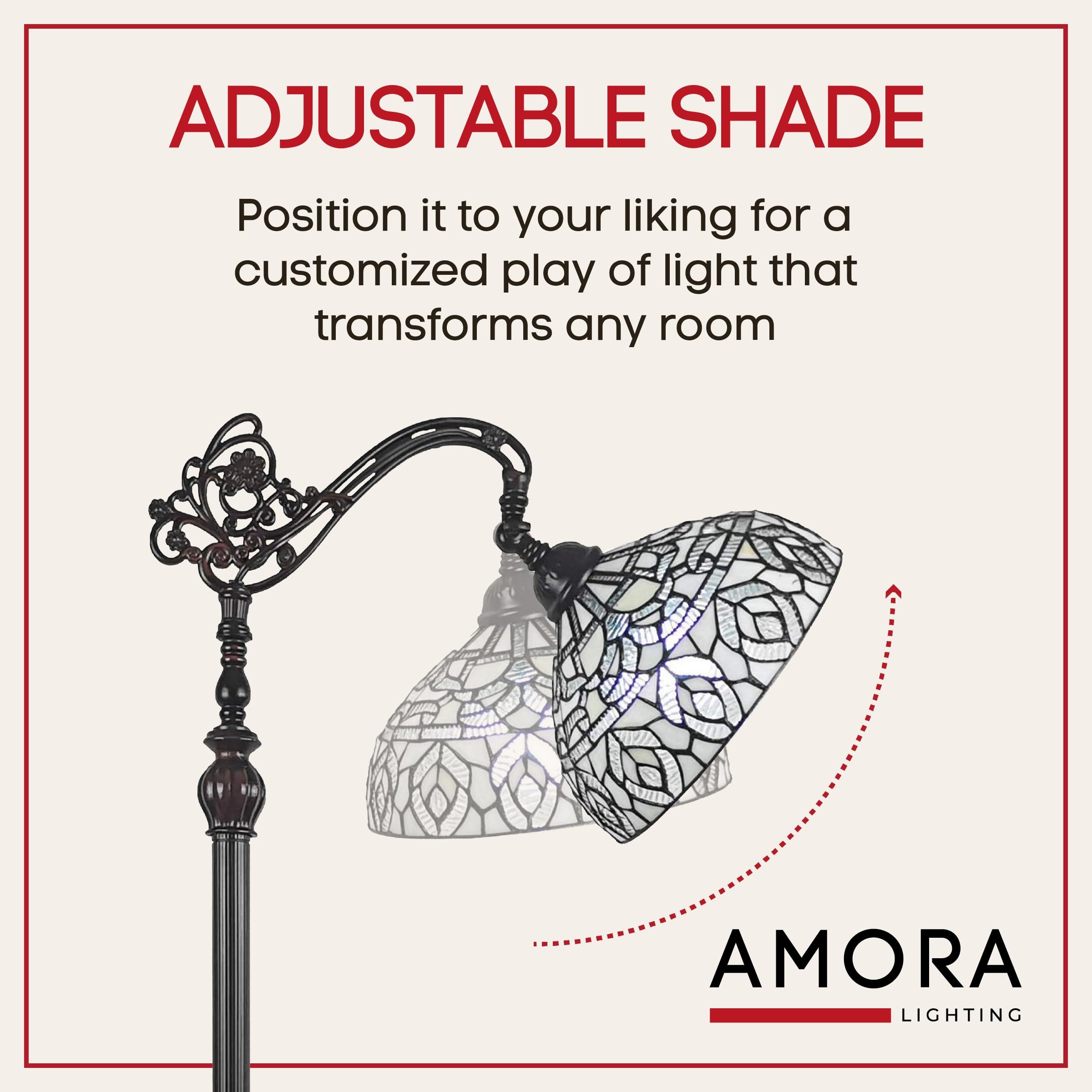 Amora Tiffany Floor Lamp - 62