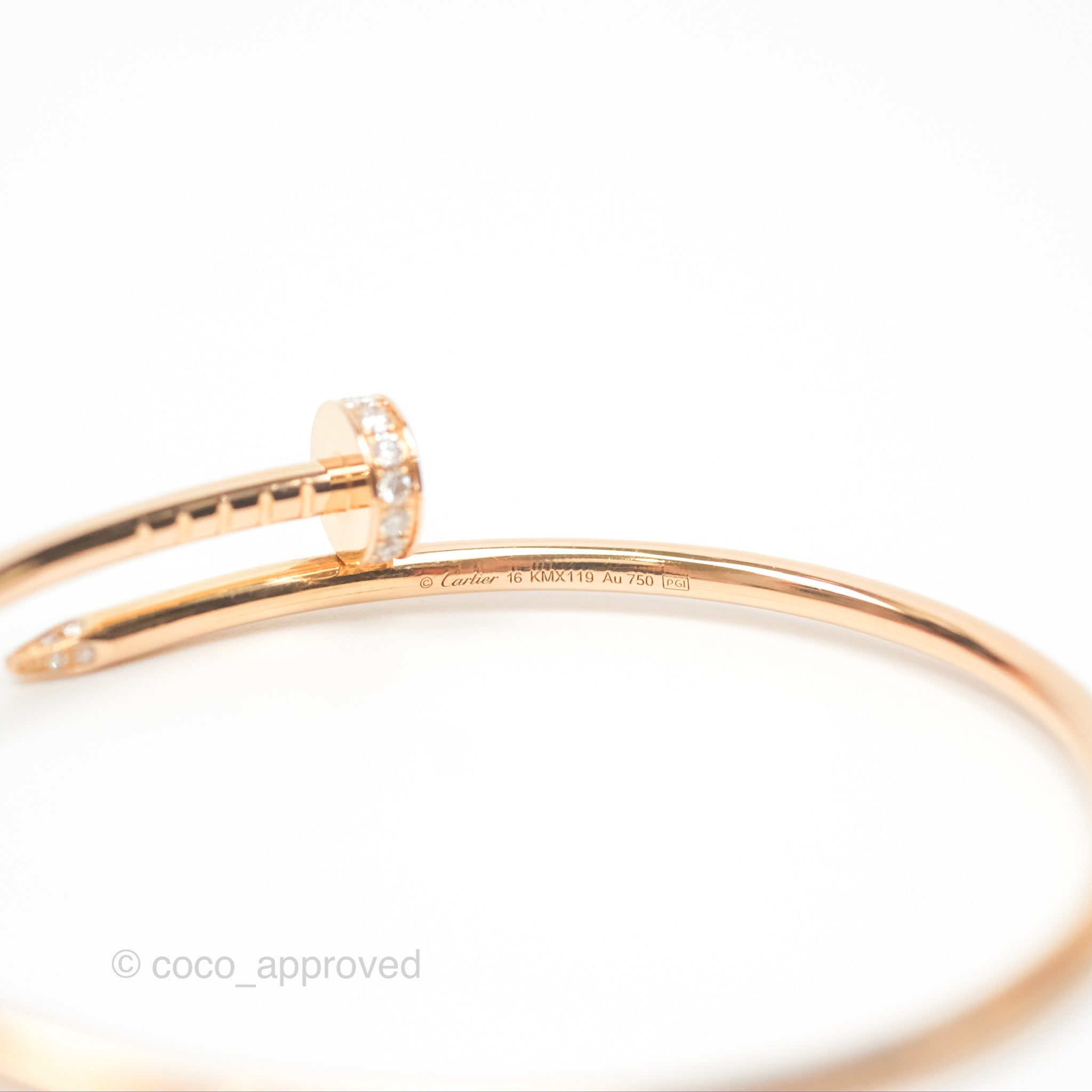 Cartier Juste Un Clou Bracelet in 18K Rose Gold with Diamonds - Luxury Jewelry for Women, Perfect for Weddings, Anniversaries & Special Occasions
