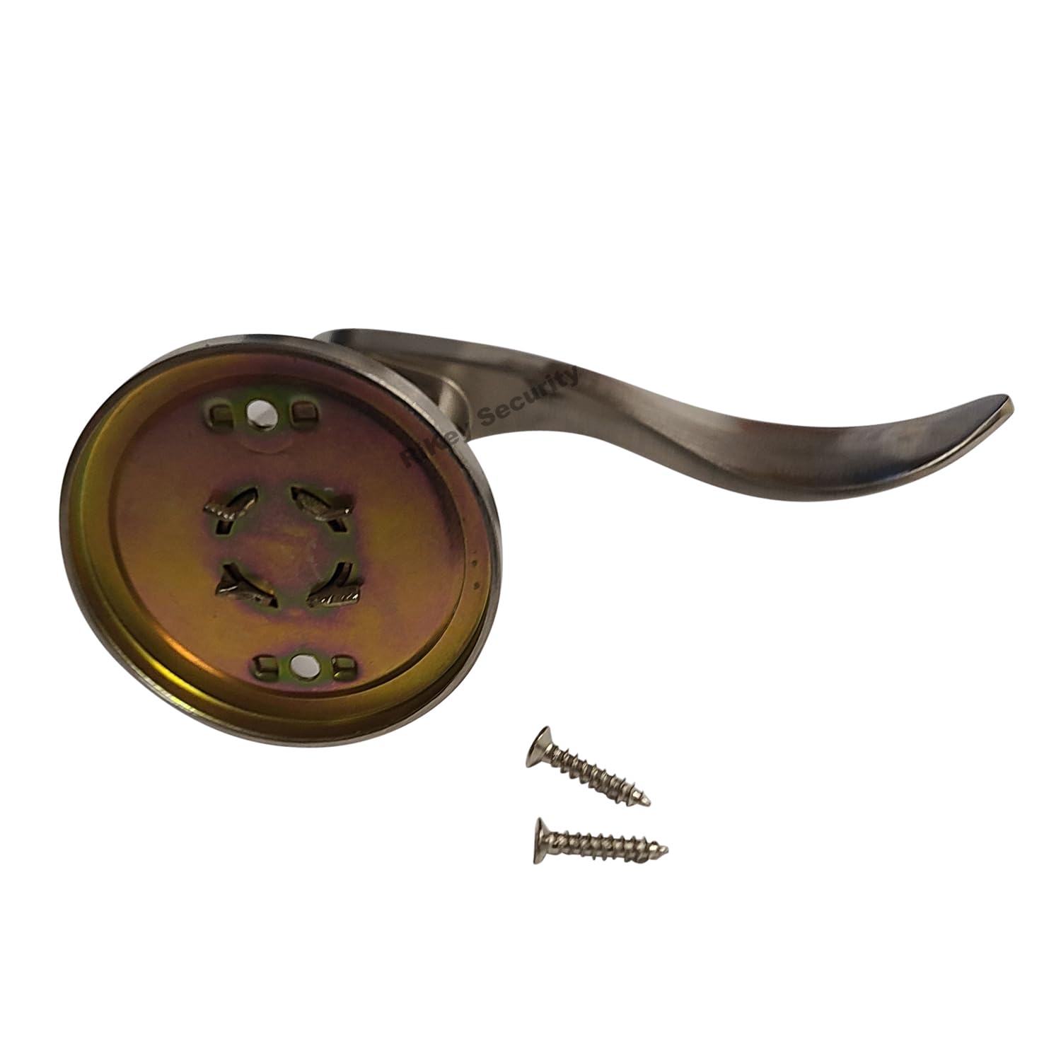 New Wave Style Dummy Closet Door Lock Lever Handle - Satin Stainless Steel (Left Hand) - Perfect for Bedrooms, Bathrooms & Kids' Safety