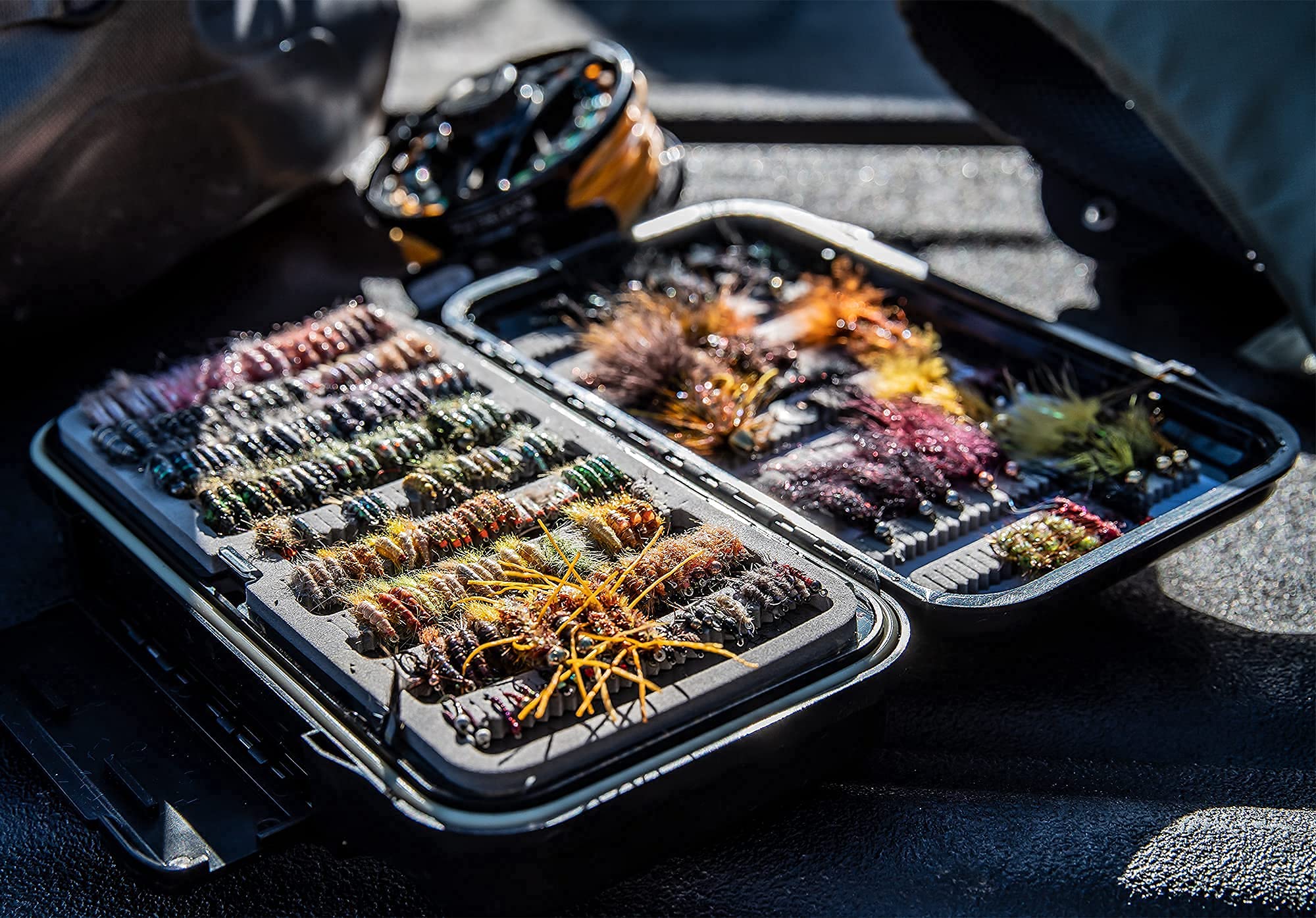 Large Fly Fishing Box with Swing Leaf Center - Durable Waterproof Fly Storage for Trout, Bass, and Saltwater - Perfect for Fly Fishing Trips and Outdoor Adventures