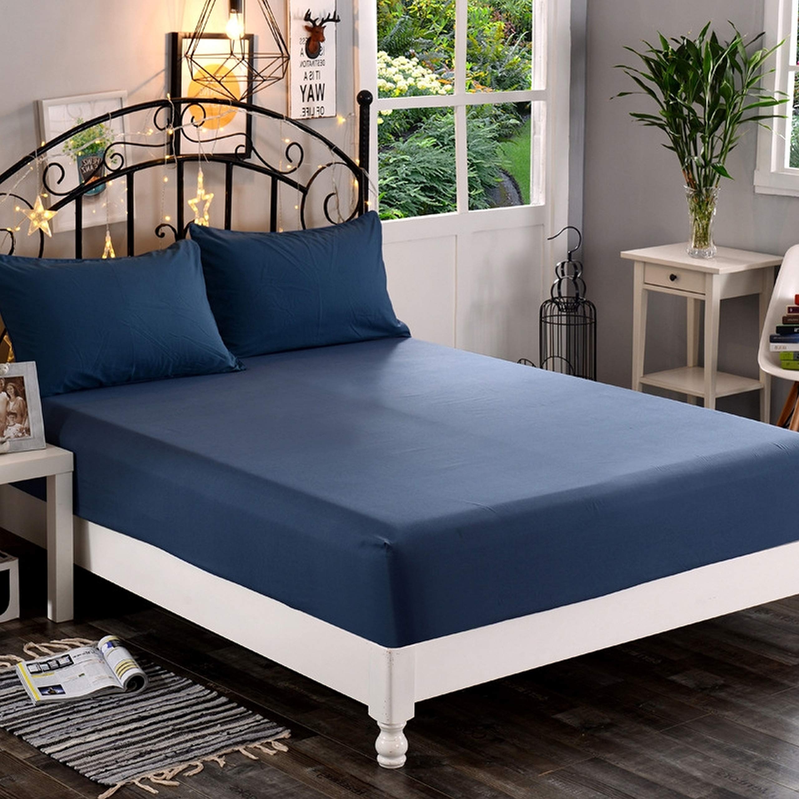 Luxury Soft Silky Satin Twin Size Fitted Sheet - 12