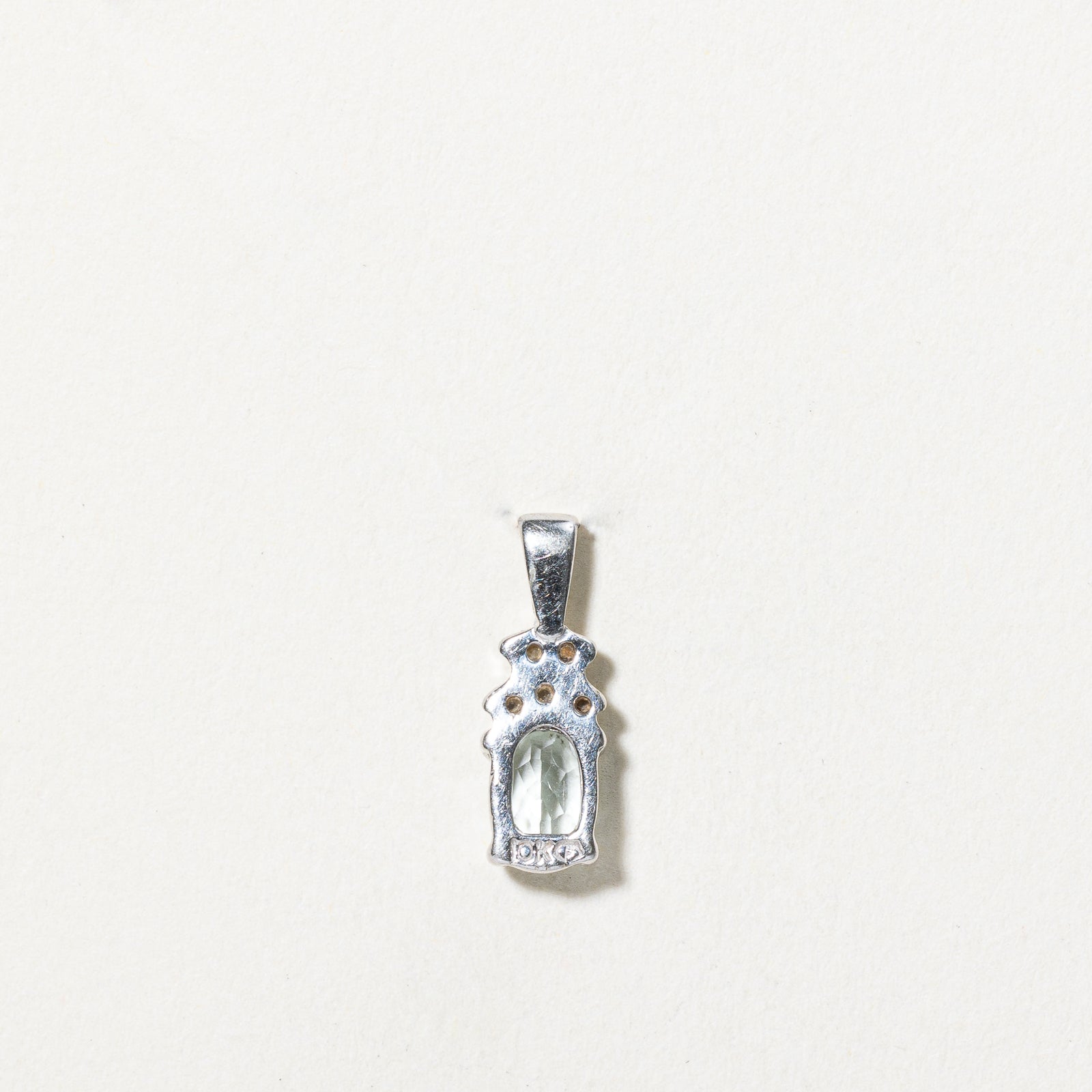 Aquamarine and Diamond Drop Pendant Necklace - 0.34ct Aquamarine & 0.03ctw Diamond - Elegant Jewelry Gift for Women - Perfect for Weddings, Anniversaries & Special Occasions