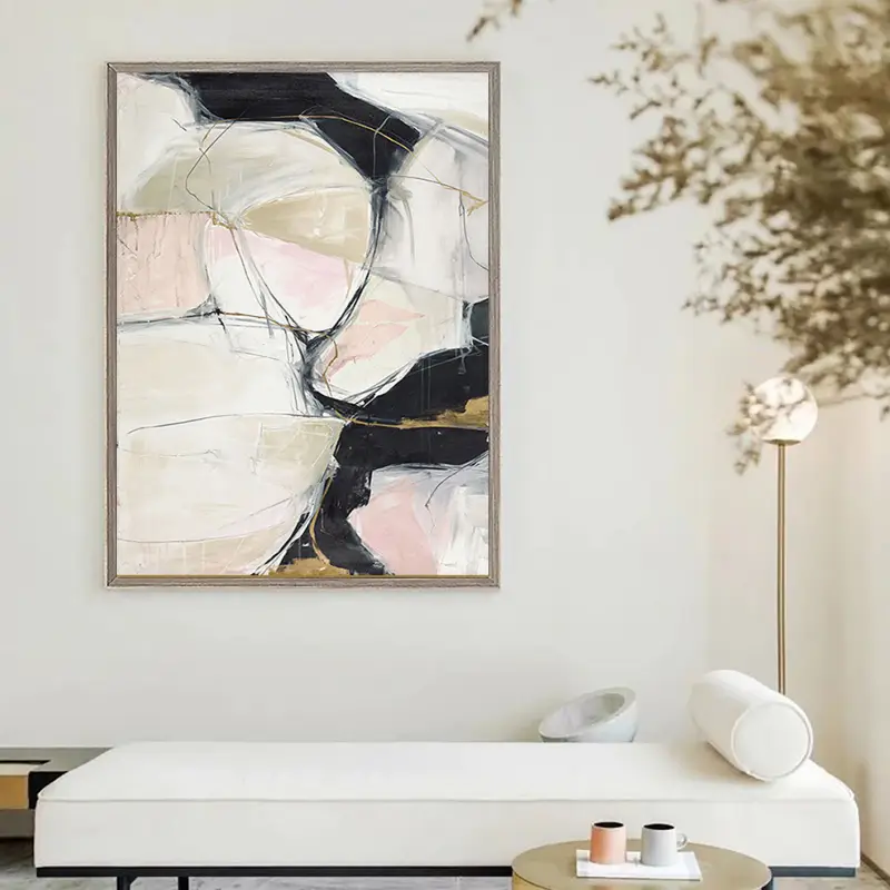 Abstract Painting #AB 005 - Modern Wall Art for Living Room, Bedroom & Office Decor | Handmade Canvas Artwork