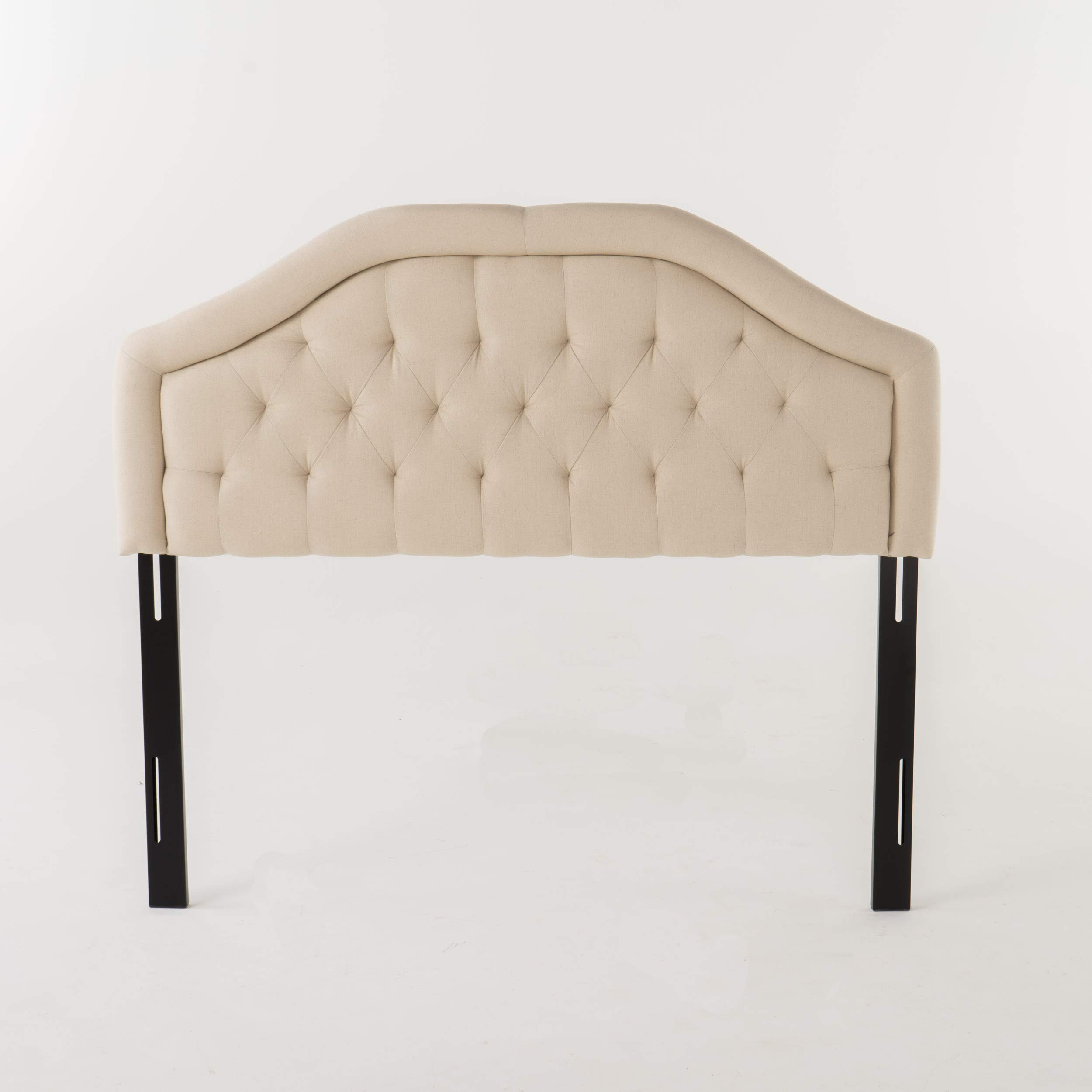 Christopher Knight Home Angelica Upholstered Headboard - King & California King Size - Soft Beige Fabric - Perfect for Master Bedroom & Guest Room Decor
