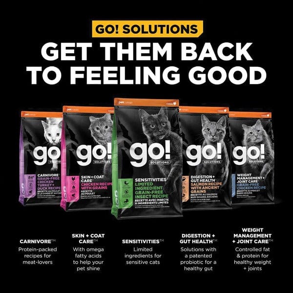 Go! Solutions Sensitivities Limited Ingredient Grain-Free Insect Protein Dry Cat Food for Sensitive Stomachs - Special Order - Perfect for Cats with Food Allergies & Digestive Issues