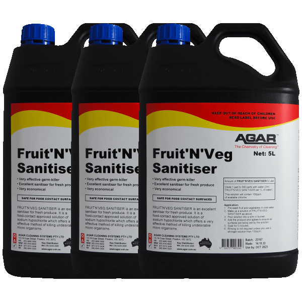 Organic Agar Fruit & Vegetable Sanitiser - Natural Food Wash for Fresh Produce - Perfect for Cleaning Apples, Grapes, Berries & Leafy Greens - Kitchen & Healthy Eating Essential