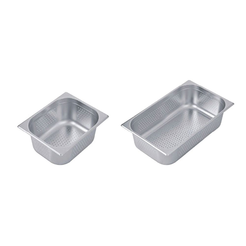 12-Pack MixRite Perforated GN Pan 353x325x100mm (1/1 Size) - Commercial Grade Stainless Steel Food Pans for Baking, Roasting & Catering - Perfect for Restaurants, Bakeries & Food Service Businesses
