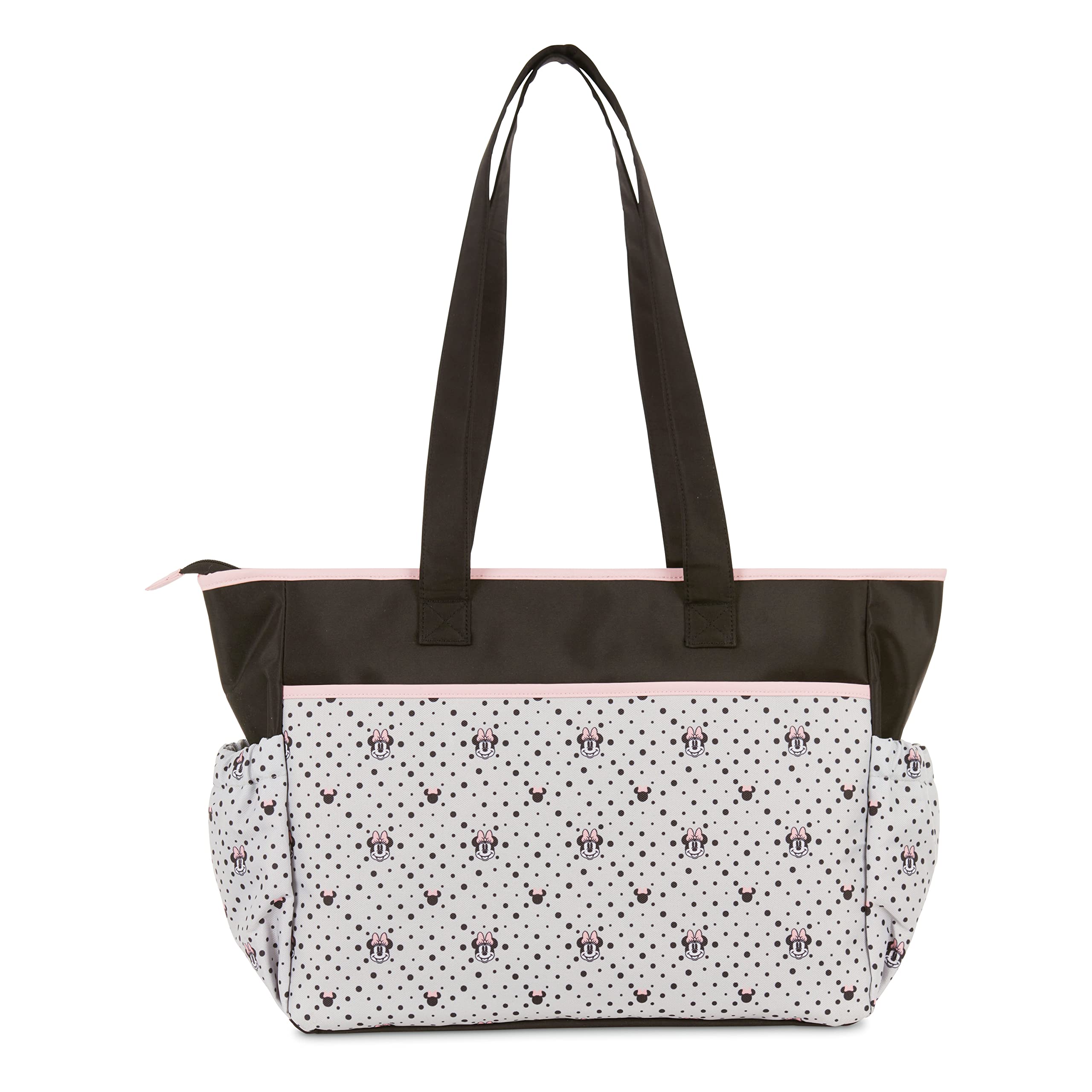Disney Mickey Mouse Print Large Tote Diaper Bag with Changing Pad - Stylish & Spacious Baby Essentials for Travel, Shopping & Daily Use