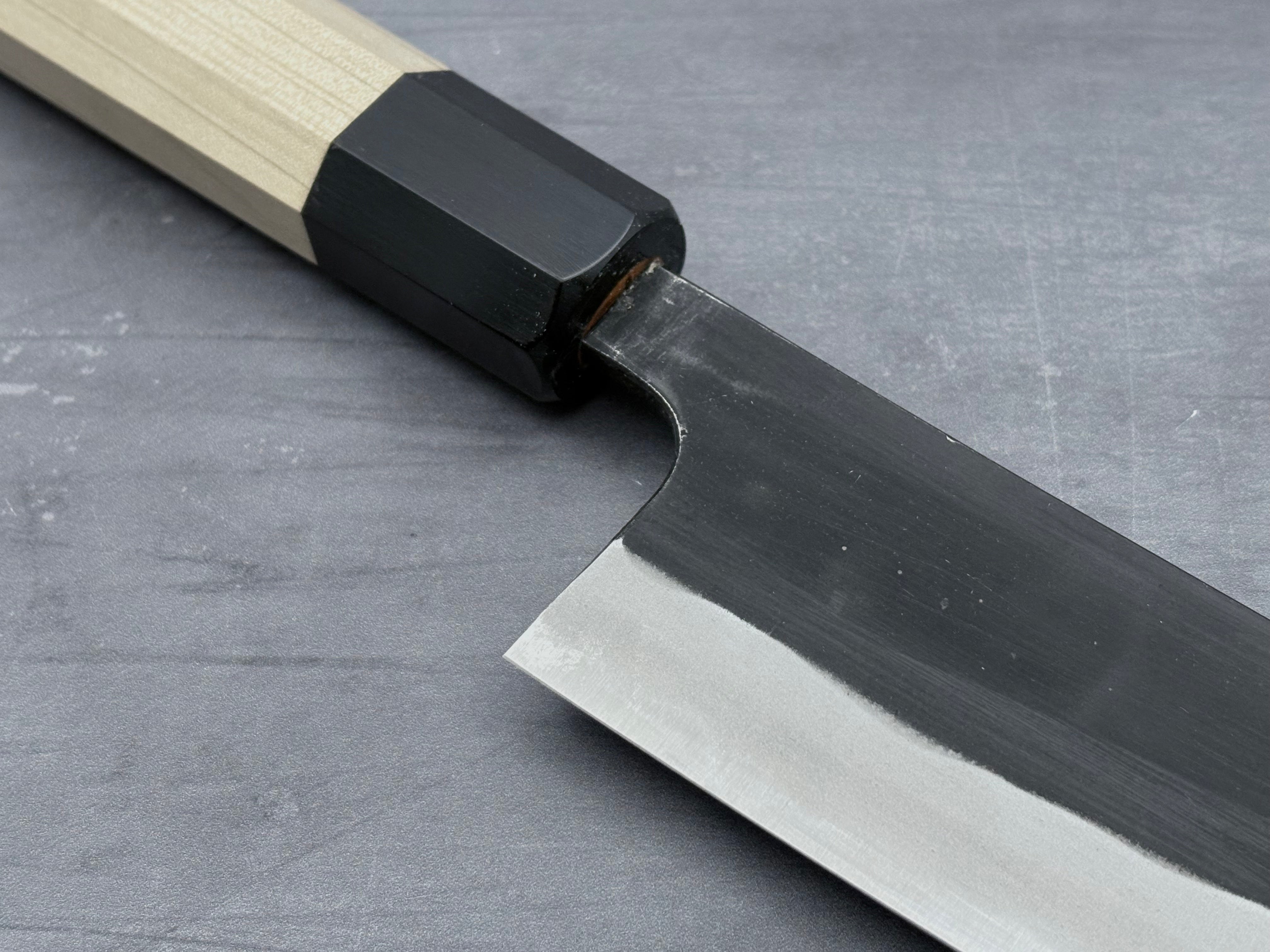 Premium Nakamura Hamono Kaishin White #2 Kurouchi Santoku Knife - Japanese Chef Knife for Slicing, Dicing & Chopping - Perfect for Home Kitchen & Professional Cooking