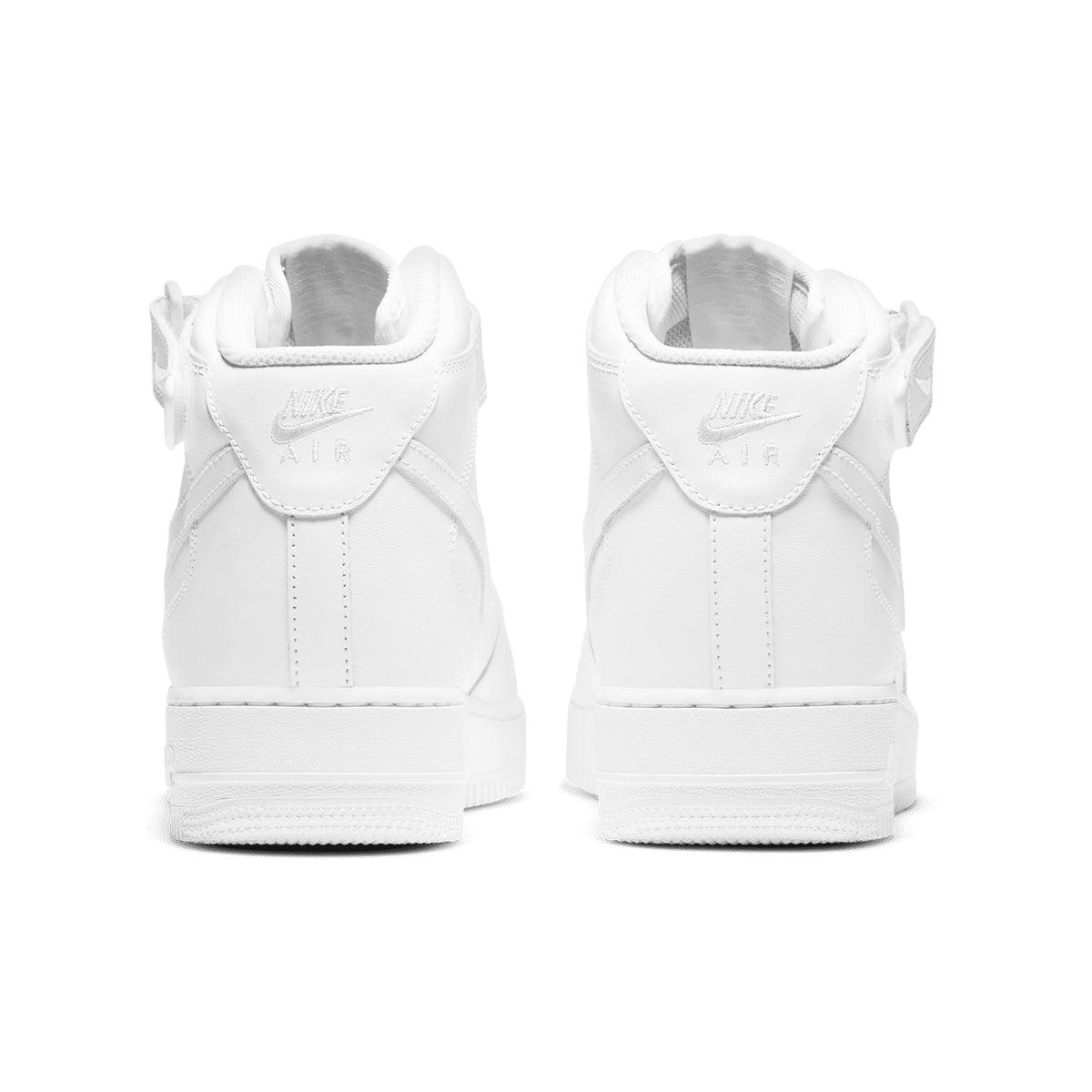 Nike Air Force 1 Mid '07 Sneakers - Triple White Colorway | Men's Basketball Shoes for Casual Wear & Street Style