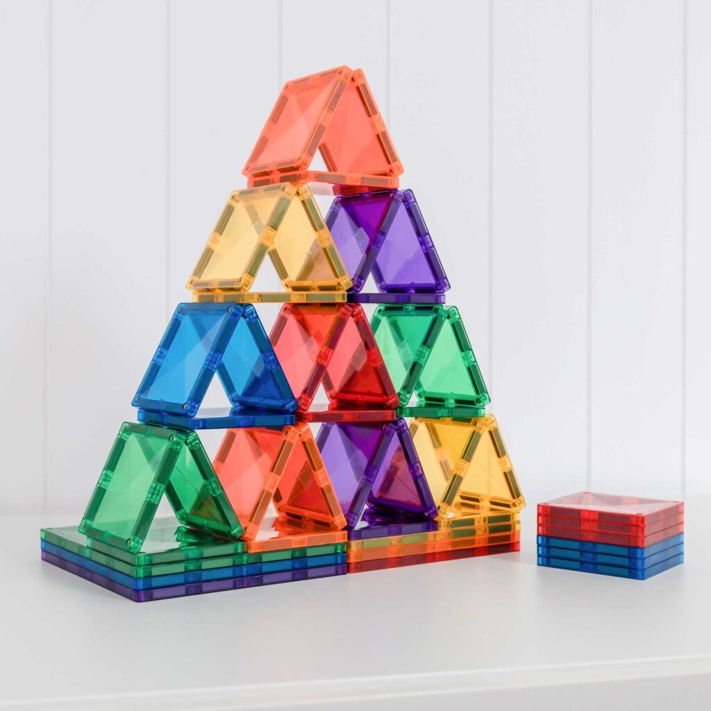 Connetix Magnetic Tiles 42-Piece Rainbow Square Building Set - STEM Educational Toys for Kids, Perfect for Creative Play & Learning Activities at Home or School