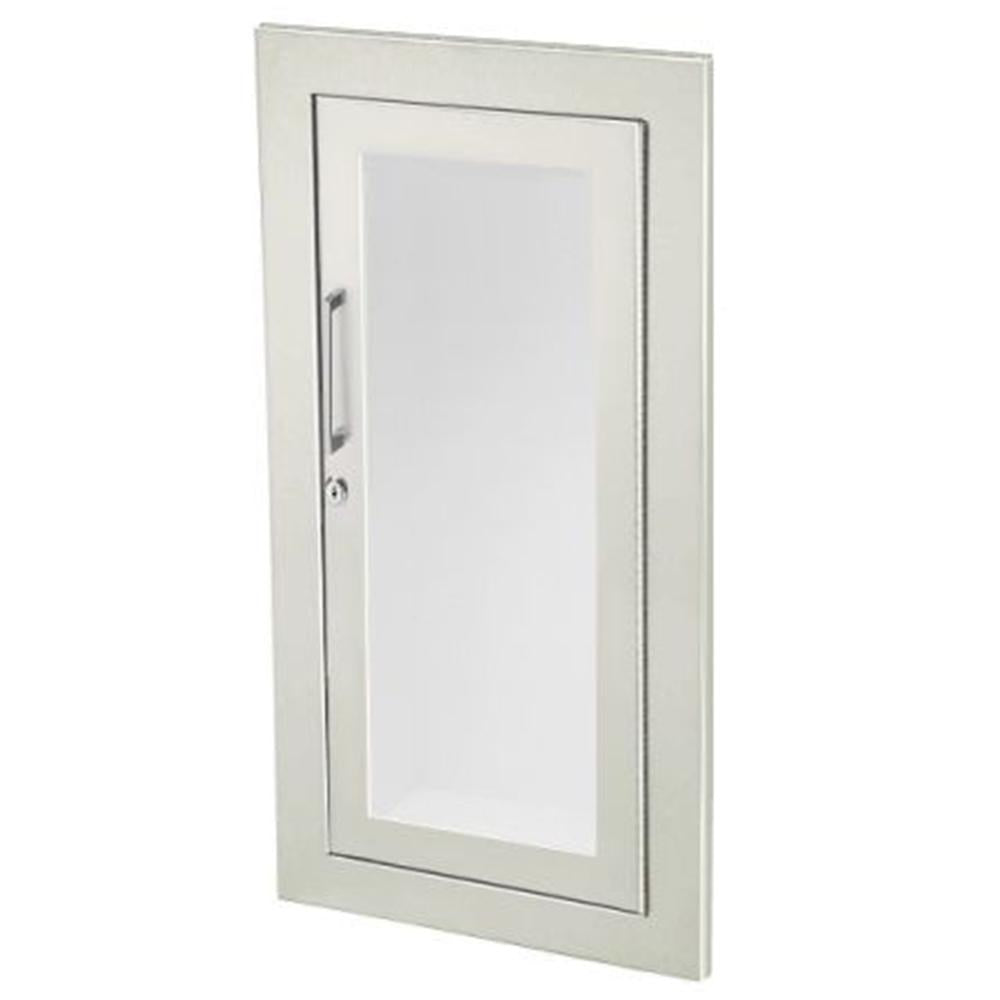 JL Industries 1835G10FX2 Cosmopolitan Fire Extinguisher Cabinet - Full Glass Door with Pull Handle & SAF T LOK Fire Rated - Ideal for Offices, Schools, and Commercial Buildings