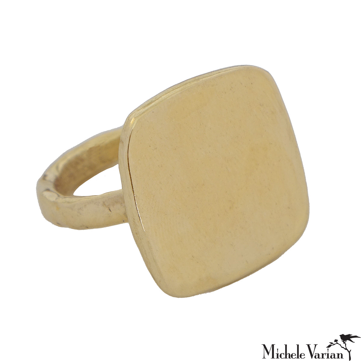 Vintage Brass Quadrato Ring for Women - Elegant Square Geometric Jewelry for Everyday Wear, Gifts & Special Occasions
