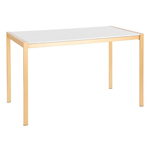 Gold Metal, White Marble