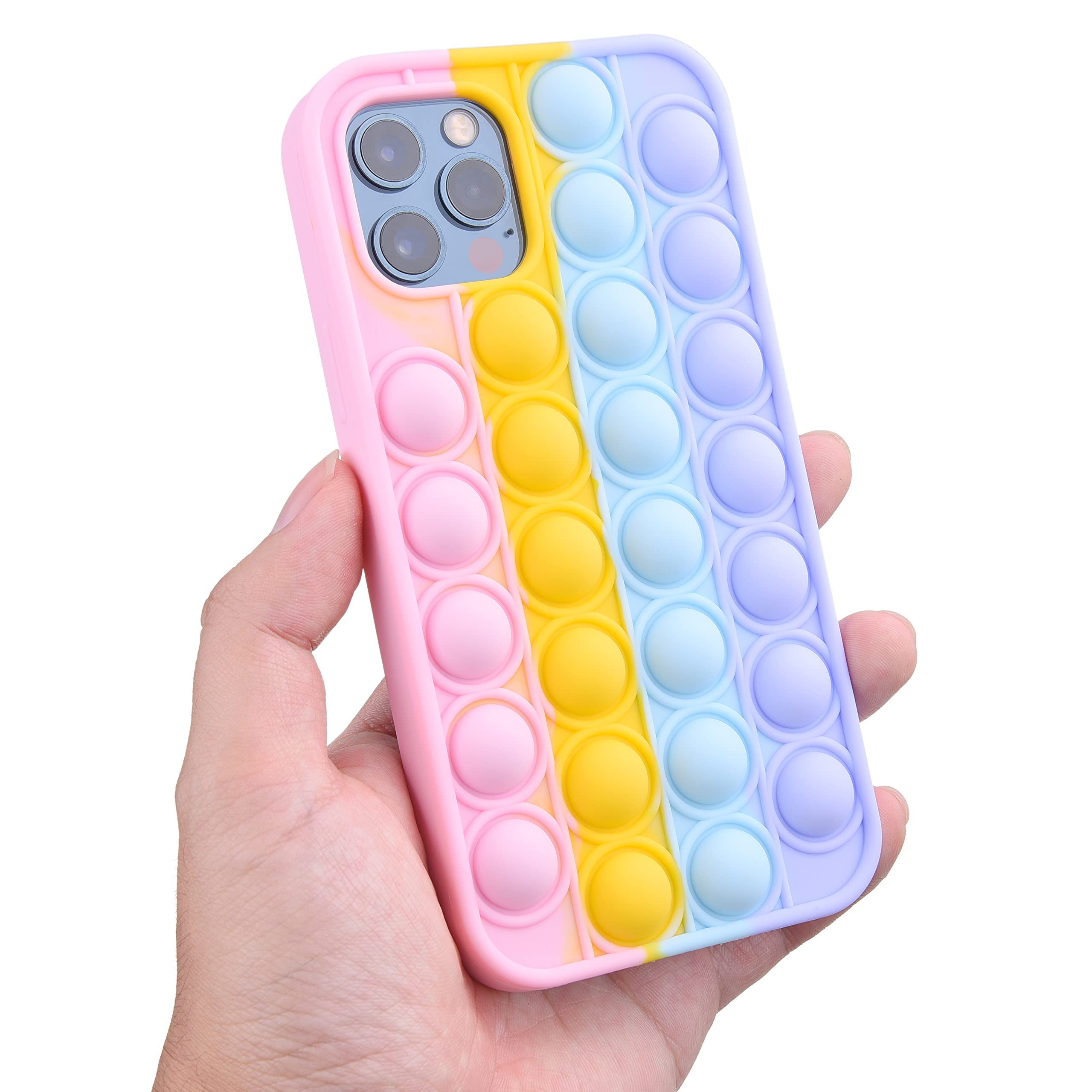 Kare & Kind iPhone 11 Pro Push Bubble Case - Rainbow for Kids & Teens Play