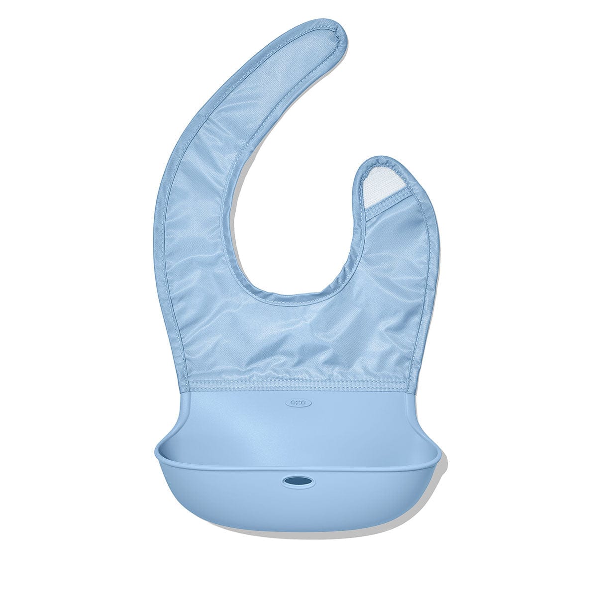 OXO TOT Roll Up Bib 2 Pack - Dusk & Drizzle Color - Waterproof Baby Feeding Bibs for Messy Eaters - Perfect for Travel, Daycare & Home Use