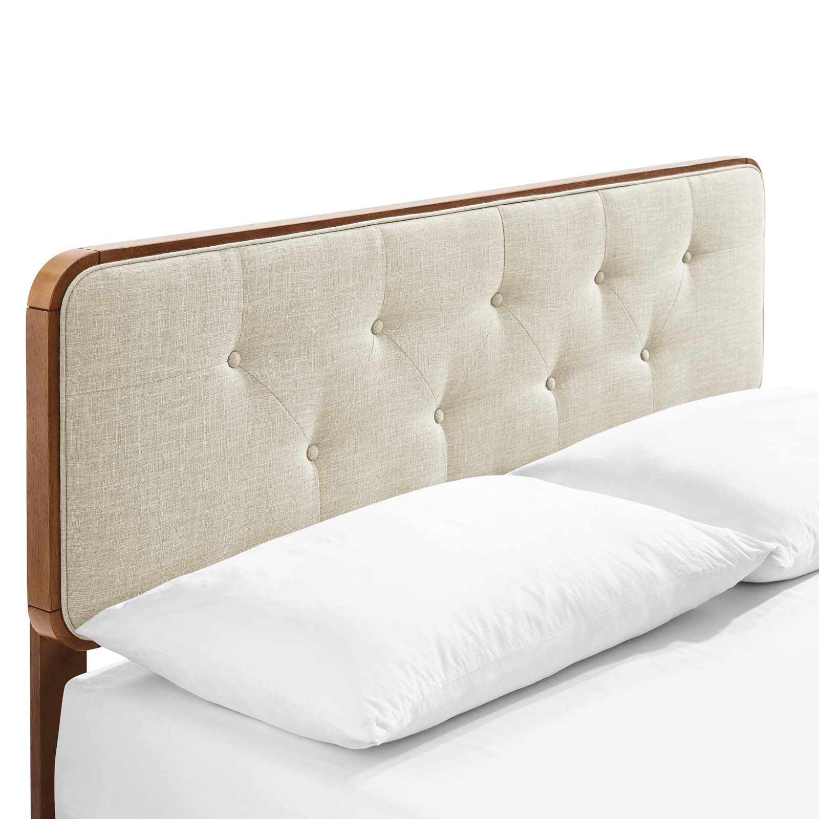 Bridgette Wood Platform Bed with Angular Frame - Modern Solid Wood Bed Frame for Bedroom, Living Room & Guest Room