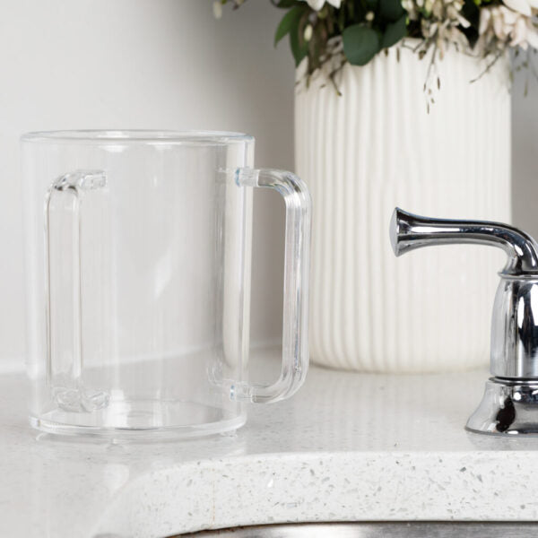 Clear Handle Acrylic Wash Cup for Painting, Art, and DIY Projects - Perfect for Artists, Hobbyists & Crafters