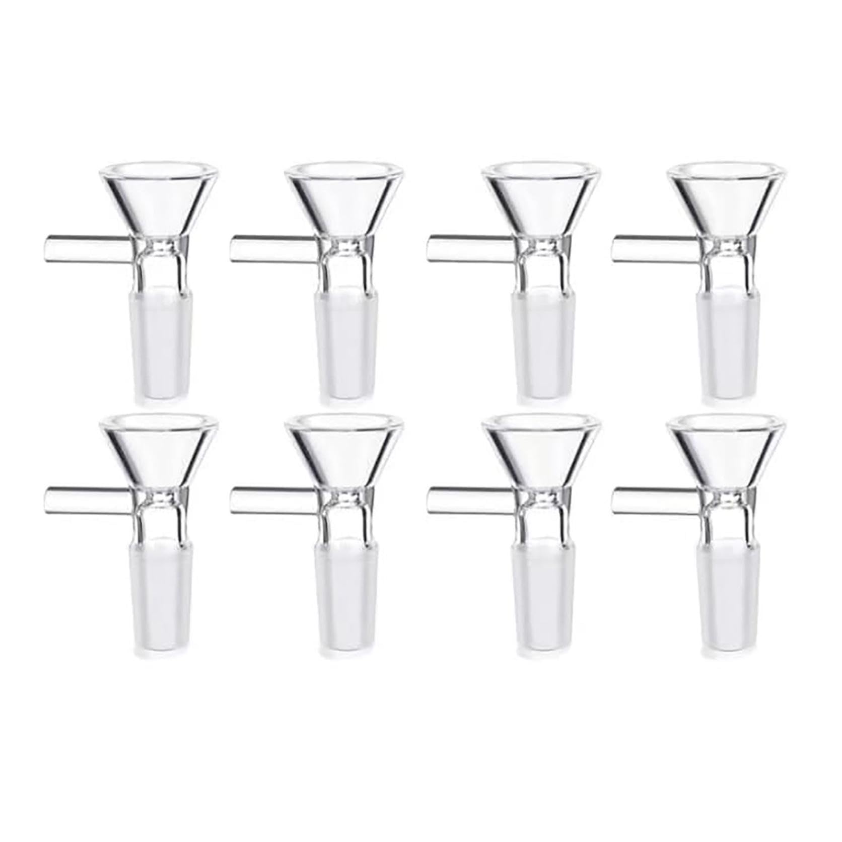 8-Piece Glass Funnel Set - 14mm Small Glass Funnel & Mini Bowls for Lab, Kitchen, Cooking, Baking & Meal Prep | Durable Multipurpose Glass Funnels for Essential Oils, Spices & Liquids | Perfect for Home, Restaurant & Scientific Use