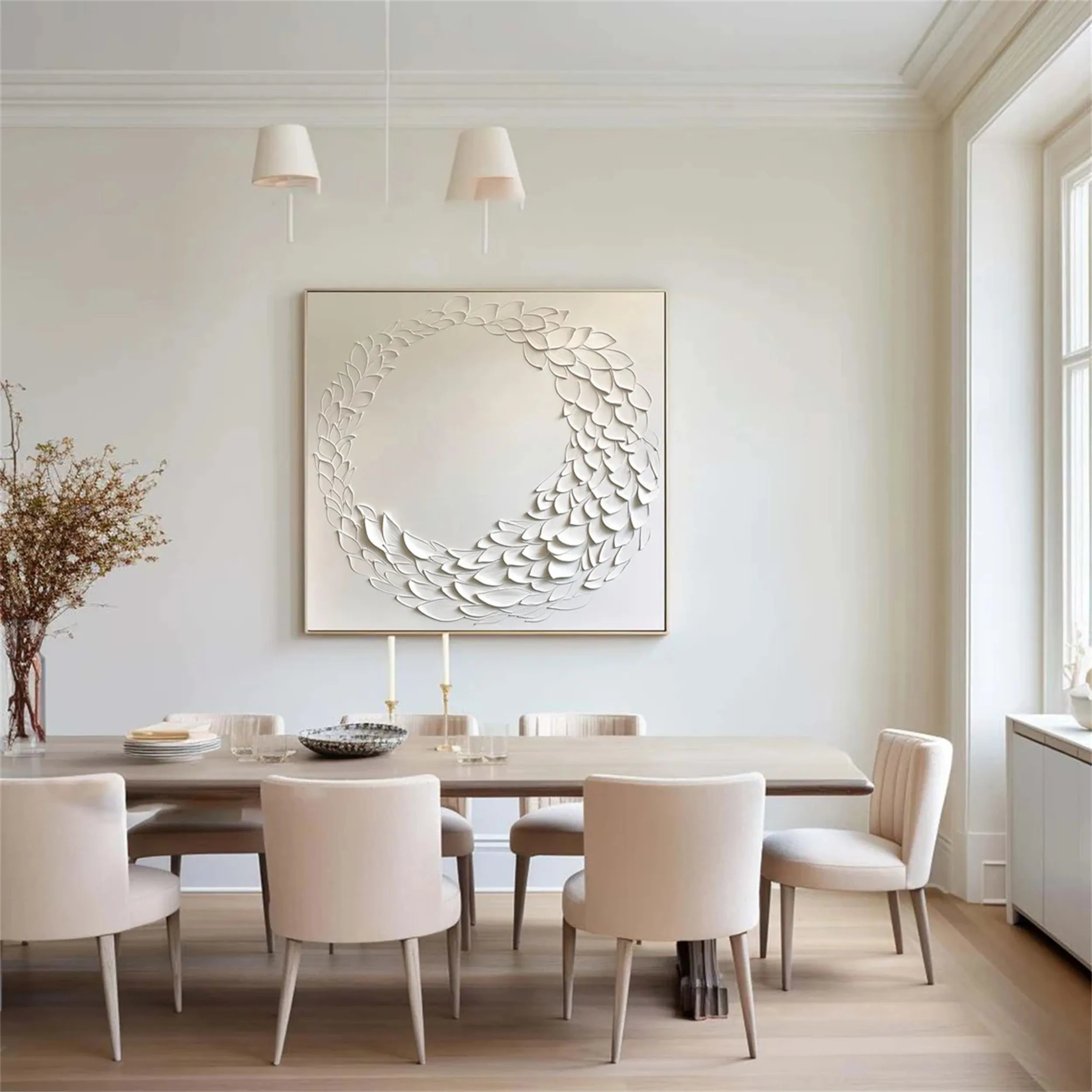 Minimalist Textured Plaster Art Painting - Modern Abstract Wall Decor for Living Room, Bedroom & Office | #MM190