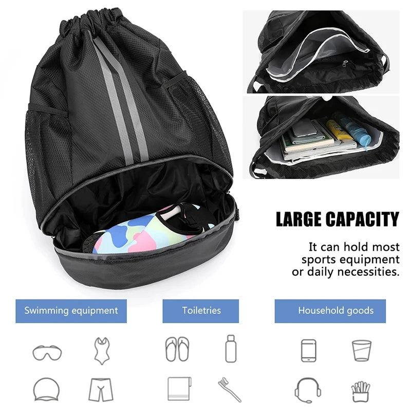 **Large Durable Men's Sports Bag for Football, Basketball, Gym & Swimming - Perfect for Outdoor Activities, Travel & Training**