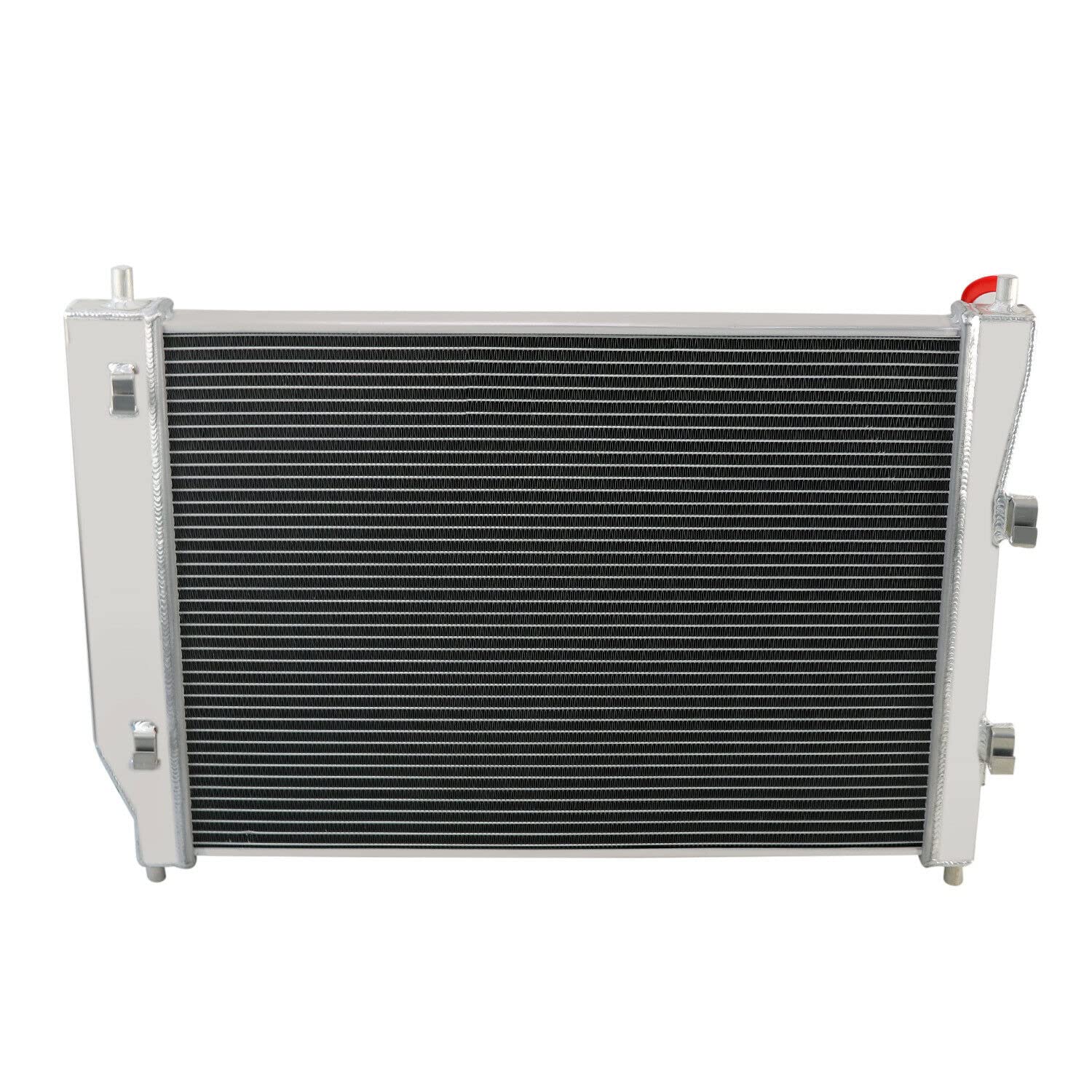 ALLOYWORKS 4 Row Aluminum Radiator with Shroud Fan & Relay Kit for 2005-2013 Chevy Corvette C6 6.0L 6.2L 7.0L V8 Engines - High Performance Cooling Upgrade for Racing & Daily Driving