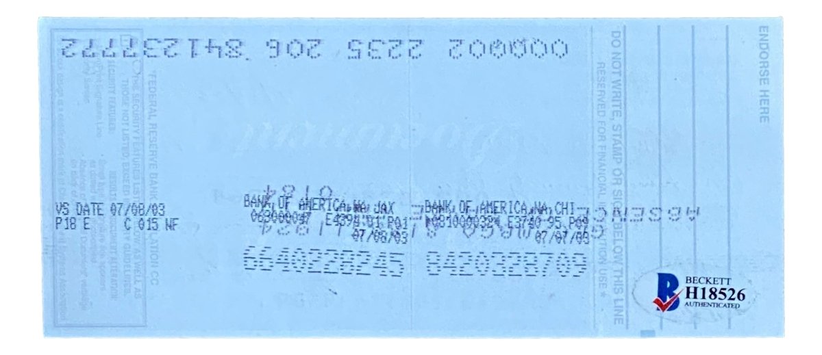 Gary Carter Montreal Expos Autographed Signed Bank Check #9989 BAS - Authentic MLB Memorabilia for Collectors & Sports Fans