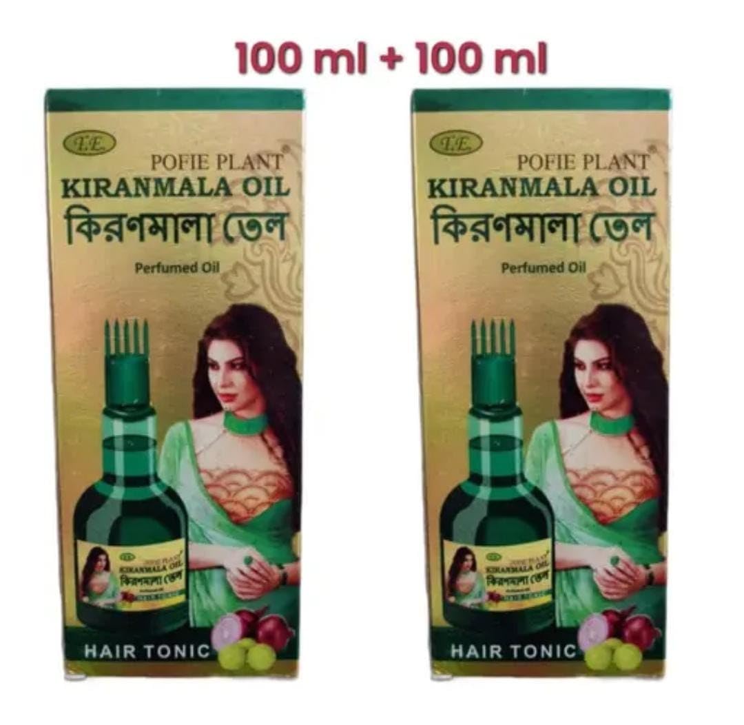Truvic Pofie Plant Kiranmala Anti Hair Fall & Hair Growth Oil - Reduces Hair Loss, Nourishes Scalp - 100ml (Pack of 2) - Daily Use for Stronger, Healthier Hair at Home or Salon