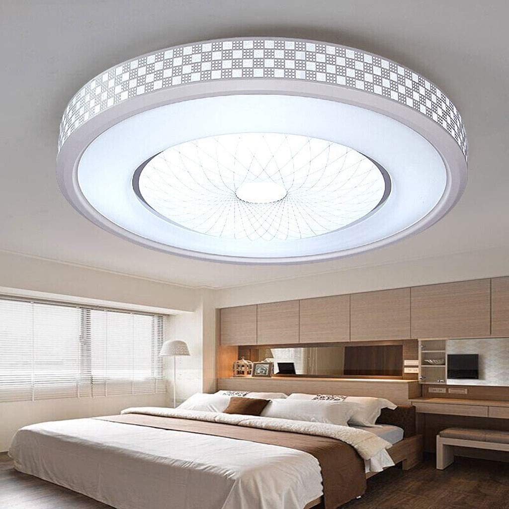 Round LED Ceiling Light - Modern Dimmable Warm White Light for Bedroom & Study - Energy Efficient with Excellent Light Diffusion - Perfect for Home, Office, and Reading Spaces